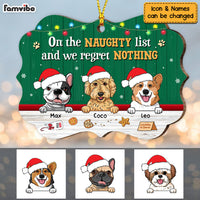 Personalized Dog Christmas Naughty List Benelux Ornament SB235 30O53 thumb 1