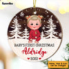 Personalized Baby First Christmas Circle Ornament SB233 23O47 1