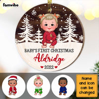 Personalized Baby First Christmas Circle Ornament SB233 23O47 thumb 1