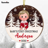 Personalized Baby First Christmas Circle Ornament SB233 23O47 thumb 1
