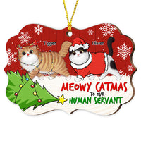 Personalized Meowy Cat Mas Human Servant Benelux Ornament SB241 30O53 thumb 1