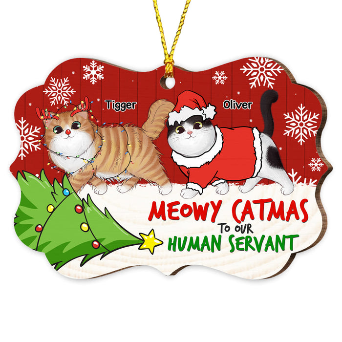 Personalized Meowy Cat Mas Human Servant Benelux Ornament SB241 30O53 1