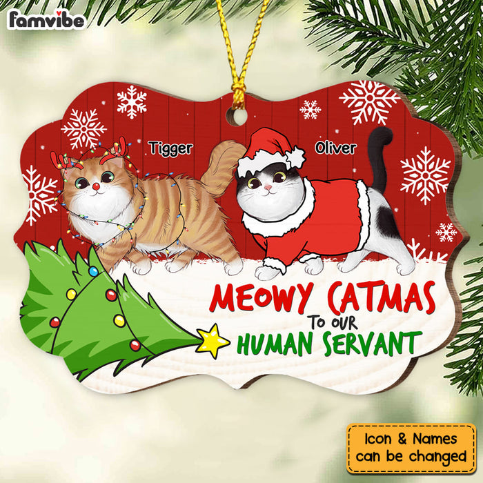 Personalized Meowy Cat Mas Human Servant Benelux Ornament SB241 30O53 1