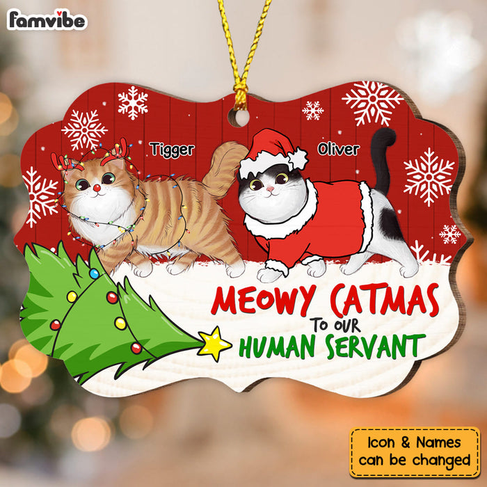 Personalized Meowy Cat Mas Human Servant Benelux Ornament SB241 30O53 1