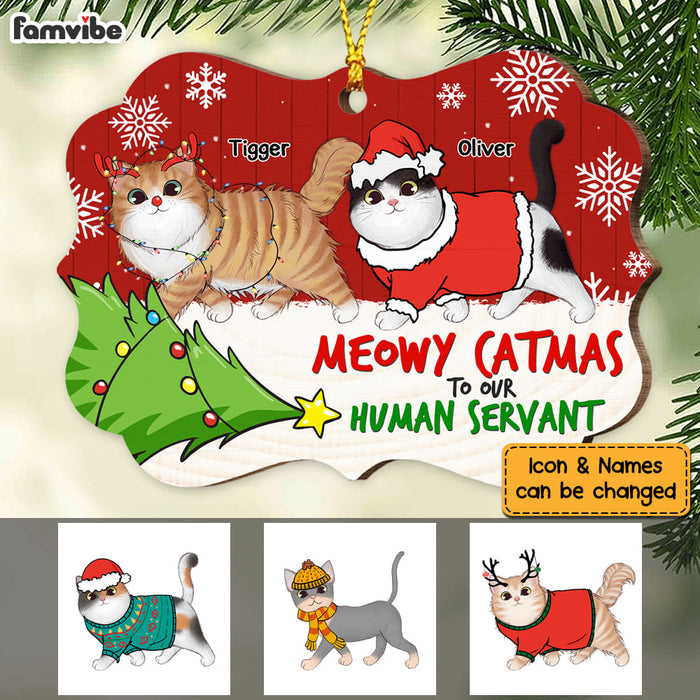 Personalized Meowy Cat Mas Human Servant Benelux Ornament SB241 30O53 1