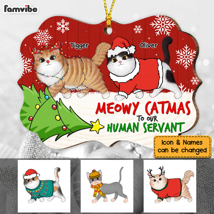 Personalized Meowy Cat Mas Human Servant Benelux Ornament SB241 30O53 1
