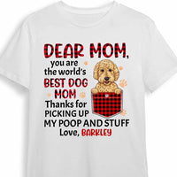 Personalized Dog Mom Thanks For Picking Up Stuff Buffalo Plaid Shirt - Hoodie - Sweatshirt SB241 58O34 thumb 1