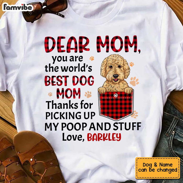 Personalized Dog Mom Thanks For Picking Up Stuff Buffalo Plaid Shirt - Hoodie - Sweatshirt SB241 58O34 1