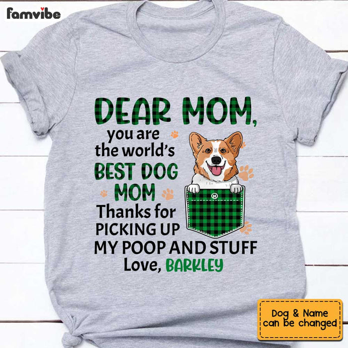 Personalized Dog Mom Thanks For Picking Up Stuff Buffalo Plaid Shirt - Hoodie - Sweatshirt SB241 58O34 1