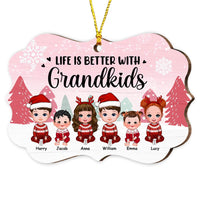 Personalized Grandma Life Is Better With Grandkids Benelux Ornament SB243 32O28 thumb 1