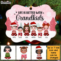 Personalized Grandma Life Is Better With Grandkids Benelux Ornament SB243 32O28 thumb 1