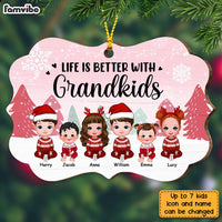 Personalized Grandma Life Is Better With Grandkids Benelux Ornament SB243 32O28 thumb 1