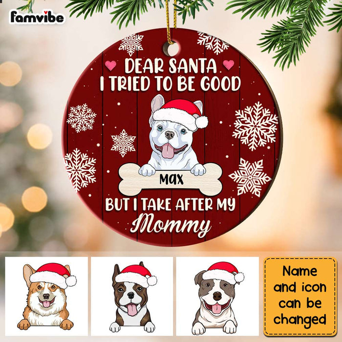 Personalized Dog Tried To Be Good Circle Ornament SB242 30O28 1