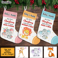 Personalized Baby Boy Girl First Christmas Animal Stocking SB243 58O47 thumb 1