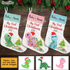 Personalized Baby Boy Girl First Christmas Dinosaur Stocking SB244 58O47 1