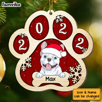 Personalized Dog Paw 2022 Christmas Ornament SB262 30O53 thumb 1