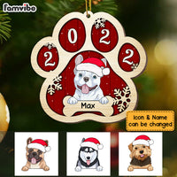 Personalized Dog Paw 2022 Christmas Ornament SB262 30O53 thumb 1