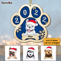 Personalized Dog Paw 2022 Christmas Ornament SB262 30O53 thumb 1