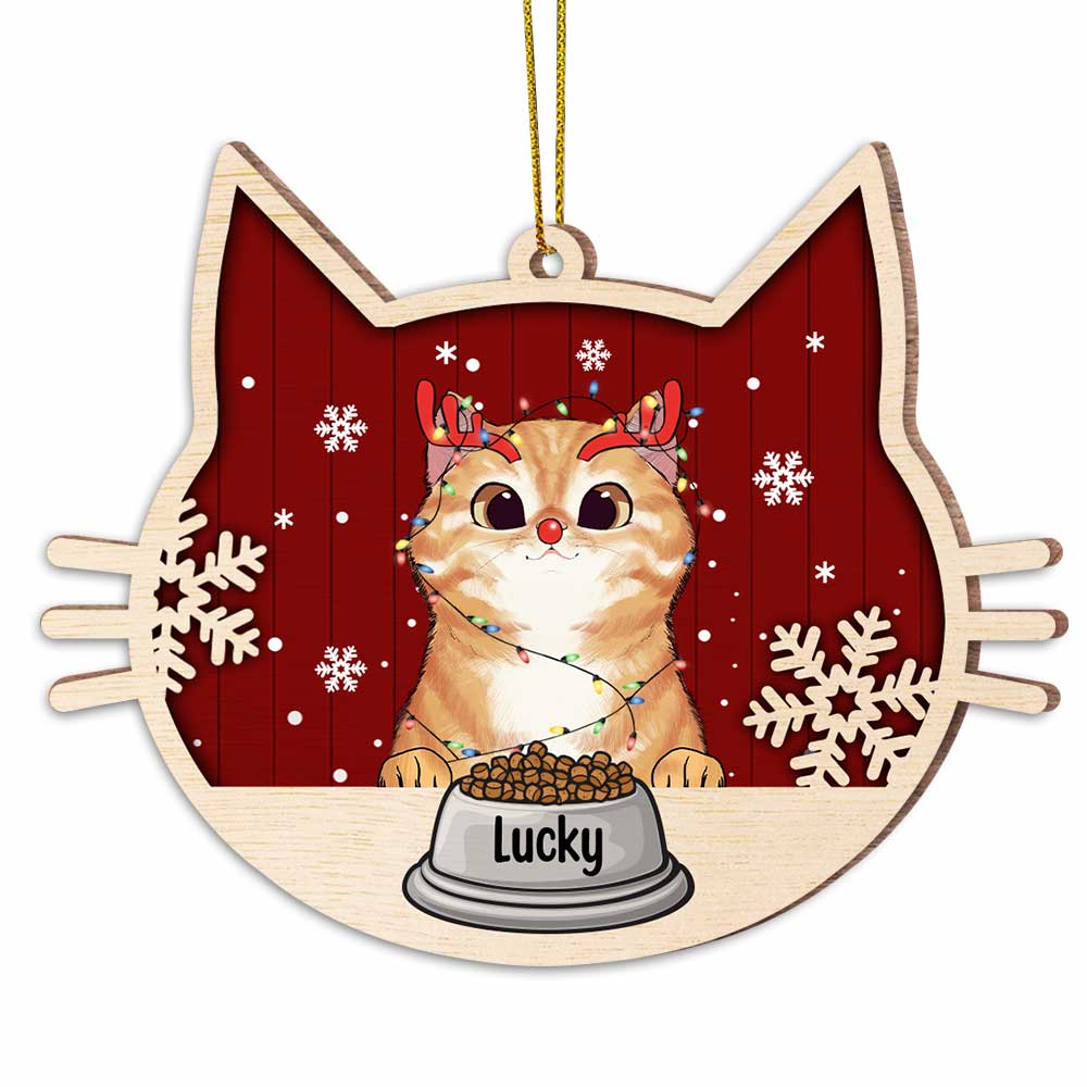 Personalized Cat Christmas 2022 Ornament SB261 30O47 Primary Mockup