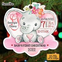 Personalized Baby Elephant First Christmas Ornament SB283 85O67 thumb 1