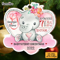 Personalized Baby Elephant First Christmas Ornament SB283 85O67 thumb 1