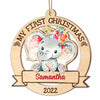 Personalized Elephant Baby First Christmas Ornament SB261 32O47 1
