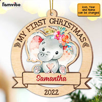Personalized Elephant Baby First Christmas Ornament SB261 32O47 thumb 1