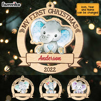 Personalized Elephant Baby First Christmas Ornament SB261 32O47 thumb 1