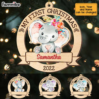 Personalized Elephant Baby First Christmas Ornament SB261 32O47 thumb 1