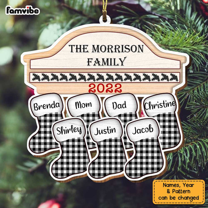 Personalized Family Christmas Buffalo Plaid Ornament SB262 32O34 1