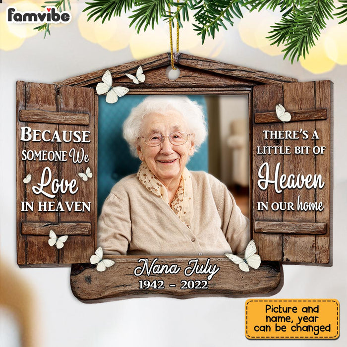 Personalized Memo Because Someone In Heaven Ornament SB273 30O28 1