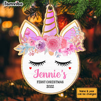Personalized Baby Unicorn First Christmas Ornament SB271 85O67 thumb 1