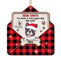 Personalized Christmas Dog To Santa Letter Ornament SB283 23O53 thumb 1