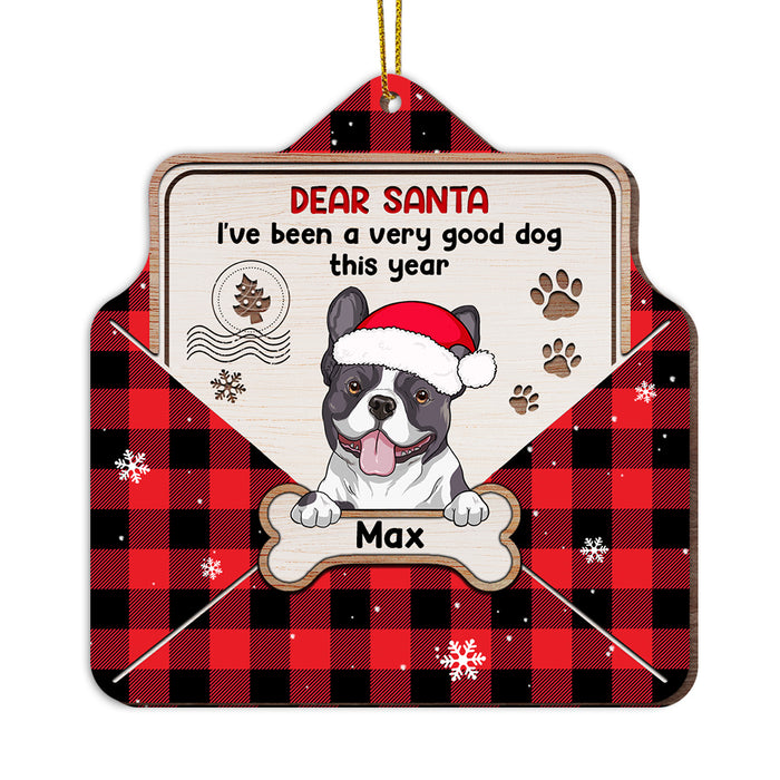 Personalized Christmas Dog To Santa Letter Ornament SB283 23O53 1