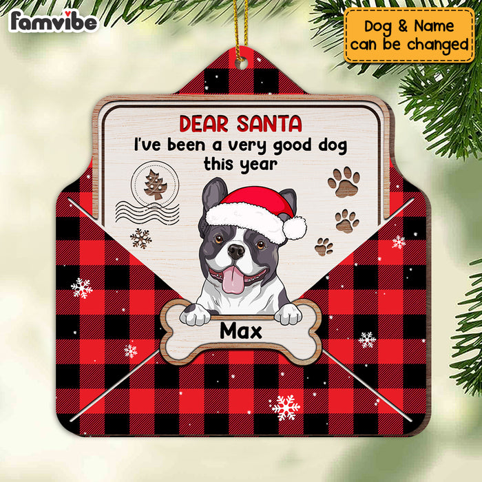 Personalized Christmas Dog To Santa Letter Ornament SB283 23O53 1