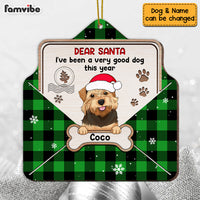 Personalized Christmas Dog To Santa Letter Ornament SB283 23O53 thumb 1