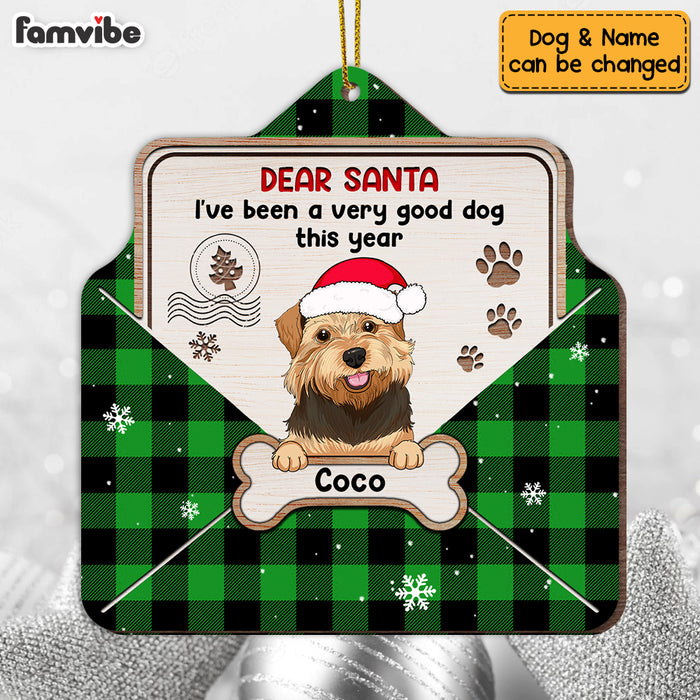 Personalized Christmas Dog To Santa Letter Ornament SB283 23O53 1