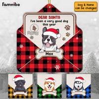 Personalized Christmas Dog To Santa Letter Ornament SB283 23O53 thumb 1