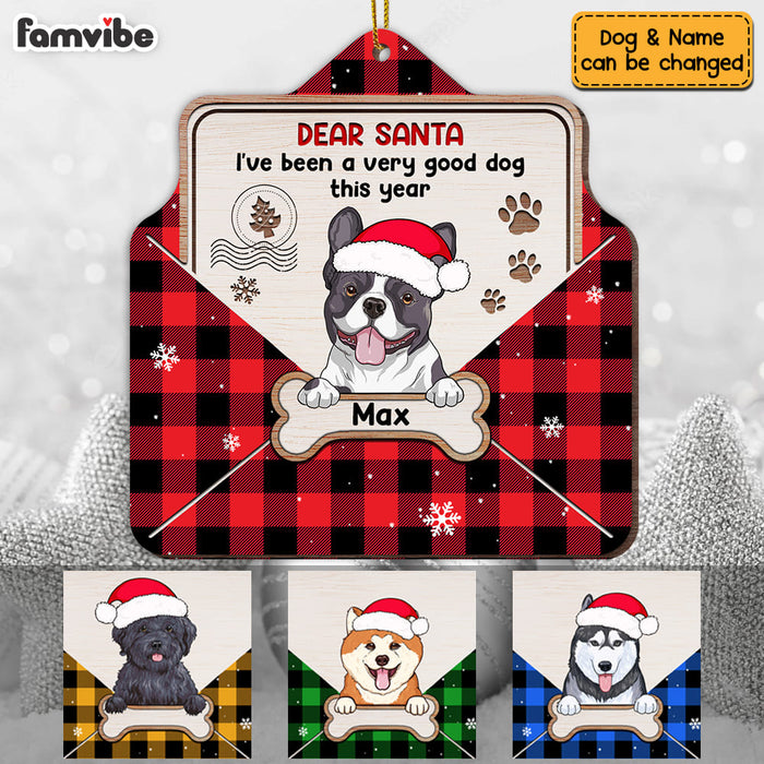 Personalized Christmas Dog To Santa Letter Ornament SB283 23O53 1