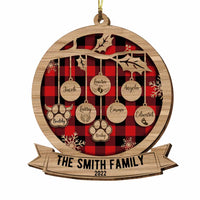 Personalized Family Tree Christmas Snowflakes Ornament SB271 58O34 thumb 1