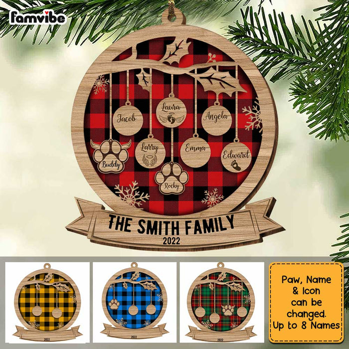 Personalized Family Tree Christmas Snowflakes Ornament SB271 58O34 1