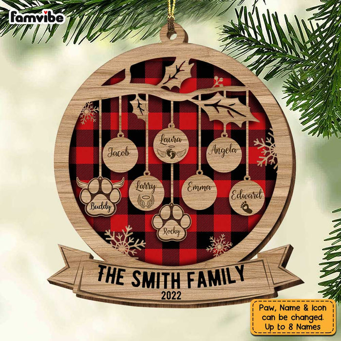 Personalized Family Tree Christmas Snowflakes Ornament SB271 58O34 1