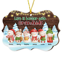 Personalized Life Is Better With Grandkids Snowman Benelux Ornament SB272 23O53 thumb 1