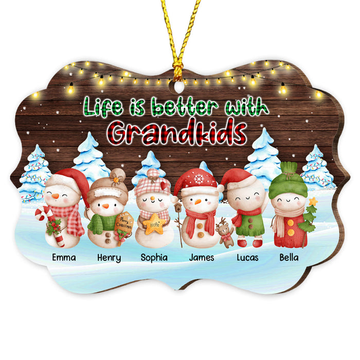 Personalized Life Is Better With Grandkids Snowman Benelux Ornament SB272 23O53 1
