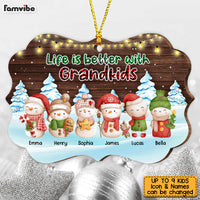 Personalized Life Is Better With Grandkids Snowman Benelux Ornament SB272 23O53 thumb 1