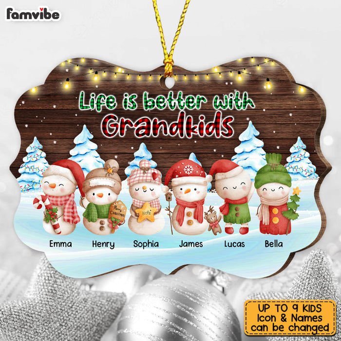Personalized Life Is Better With Grandkids Snowman Benelux Ornament SB272 23O53 1