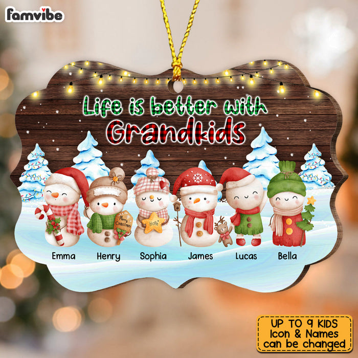 Personalized Life Is Better With Grandkids Snowman Benelux Ornament SB272 23O53 1