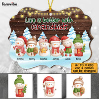 Personalized Life Is Better With Grandkids Snowman Benelux Ornament SB272 23O53 thumb 1