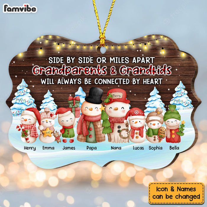 Personalized Christmas Grandparents And Grandkids Snowman Benelux Ornament SB274 23O53 1