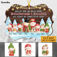 Personalized Christmas Grandparents And Grandkids Snowman Benelux Ornament SB274 23O53 thumb 1